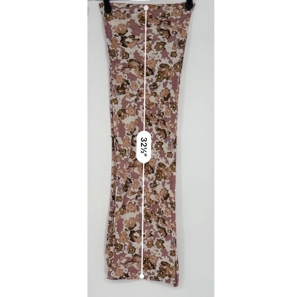 LOFT Floral Infinity Scarf Lightweight Women's Mauve‎ Brown Cream Boho 99-13
